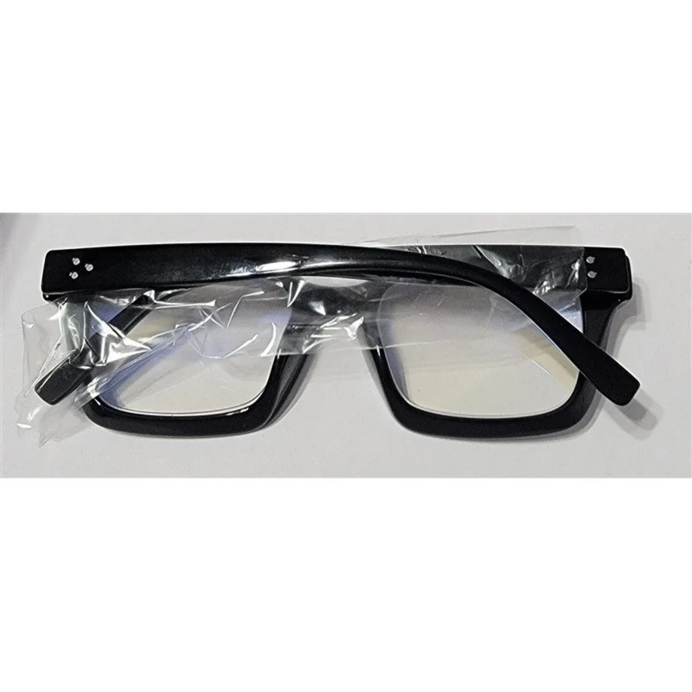 NWT Thick Rectangle Nerd Black Blue Light 1.5 Reading Glasses 117203